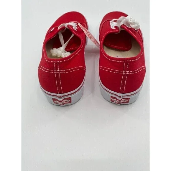Vans Authentic RED Unisex Shoes Women Size 11 (Men Size 9.5) - Picture 3 of 8